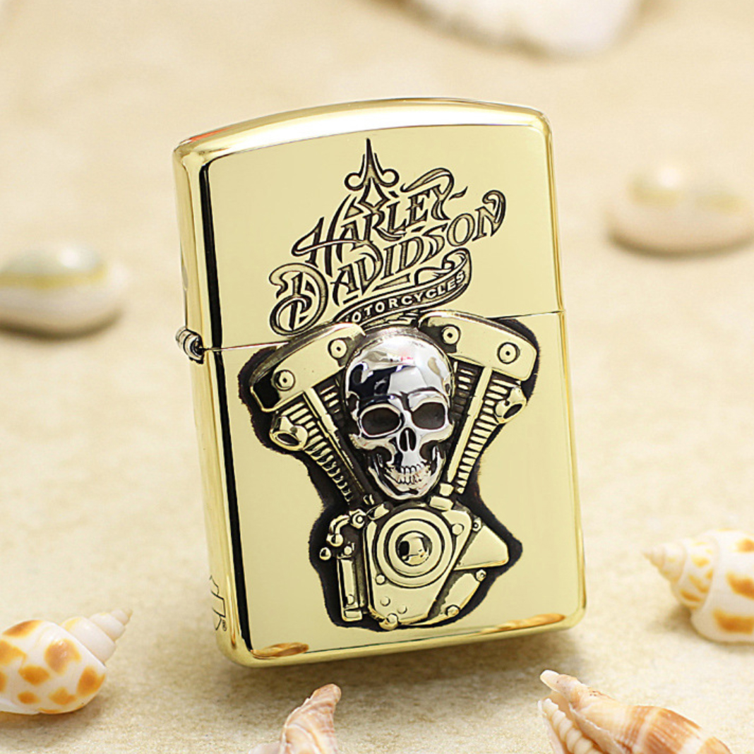 Zippo Armor Harley Davidson With Skull Limited Edition Lighter