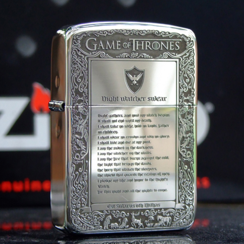 Zippo 1941 Replica Sterling Silver Game of Thrones Lighter