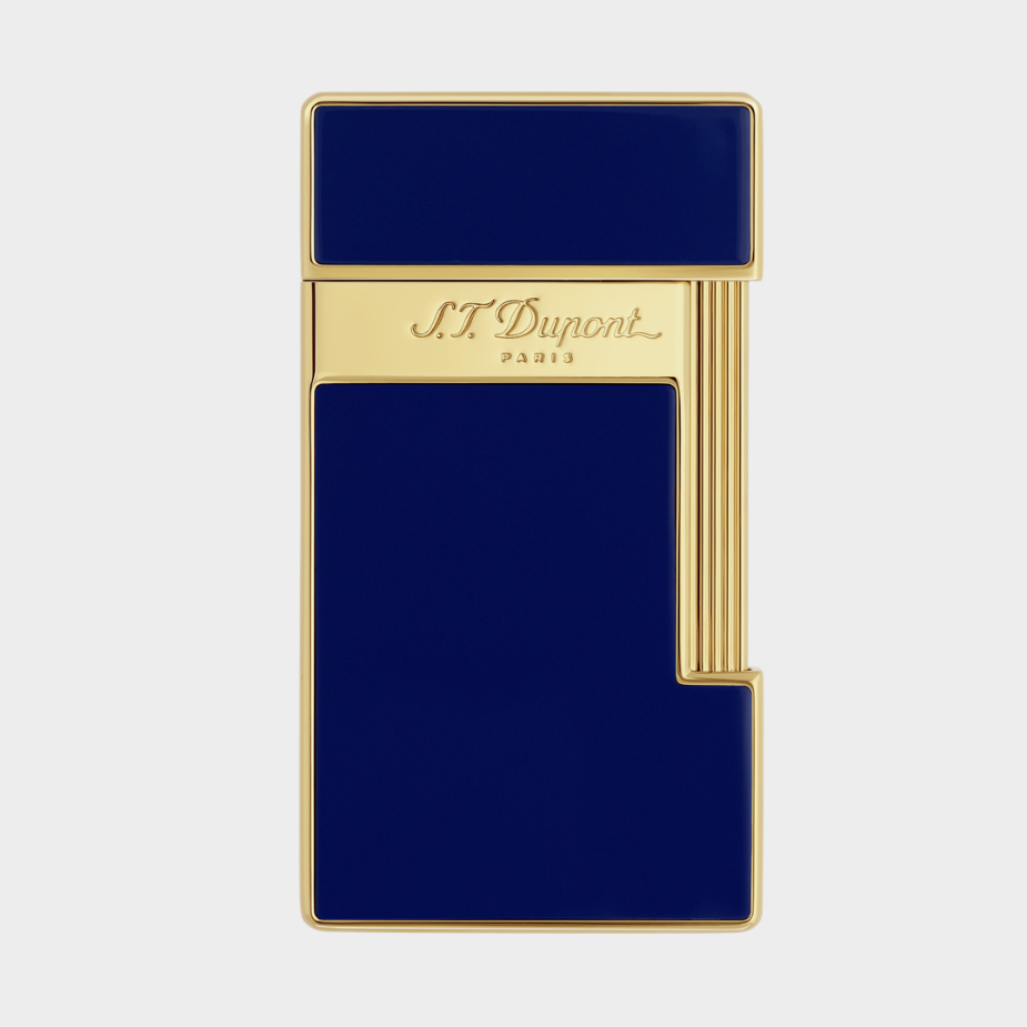 S.T. Dupont Slimmy Blue Lacquer With Gold Lighter 28005