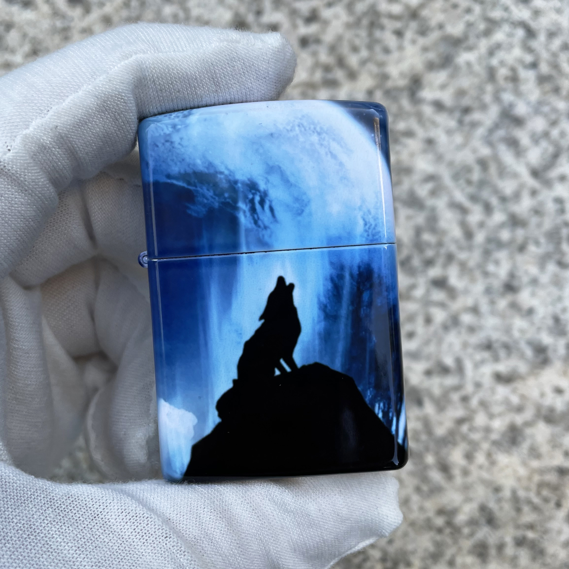 Zippo Windproof 540 Color Moon Night King of Wolf Design Lighter