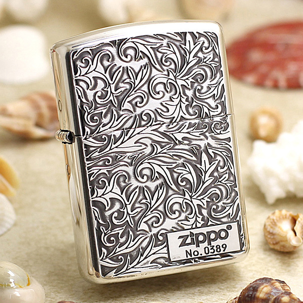 Japanese Smoked Silver Arabesque Zippo Lighter Limited Edition