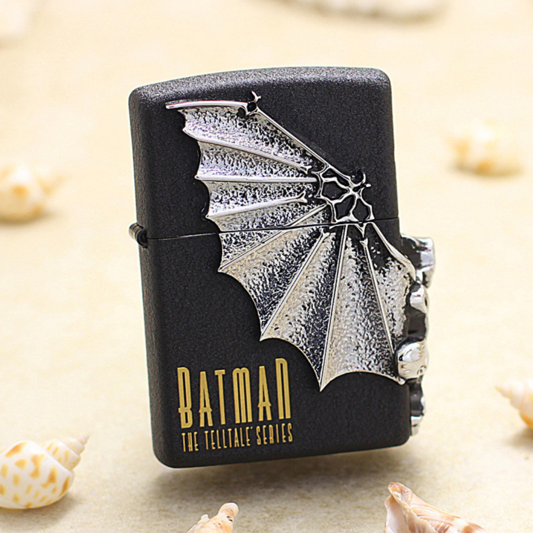 Japanese Zippo Black Matte With Silver Batman Lighter Limited Edition