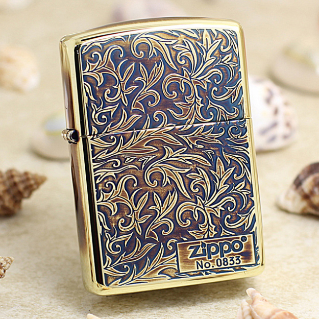 Japanese Smoked Copper Arabesque Zippo Lighter Limited Edition