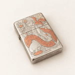 Geisha and Serpent Five-Side Sterling Silver Zippo Armor Lighter - Image 19