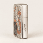 Geisha and Serpent Five-Side Sterling Silver Zippo Armor Lighter - Image 21