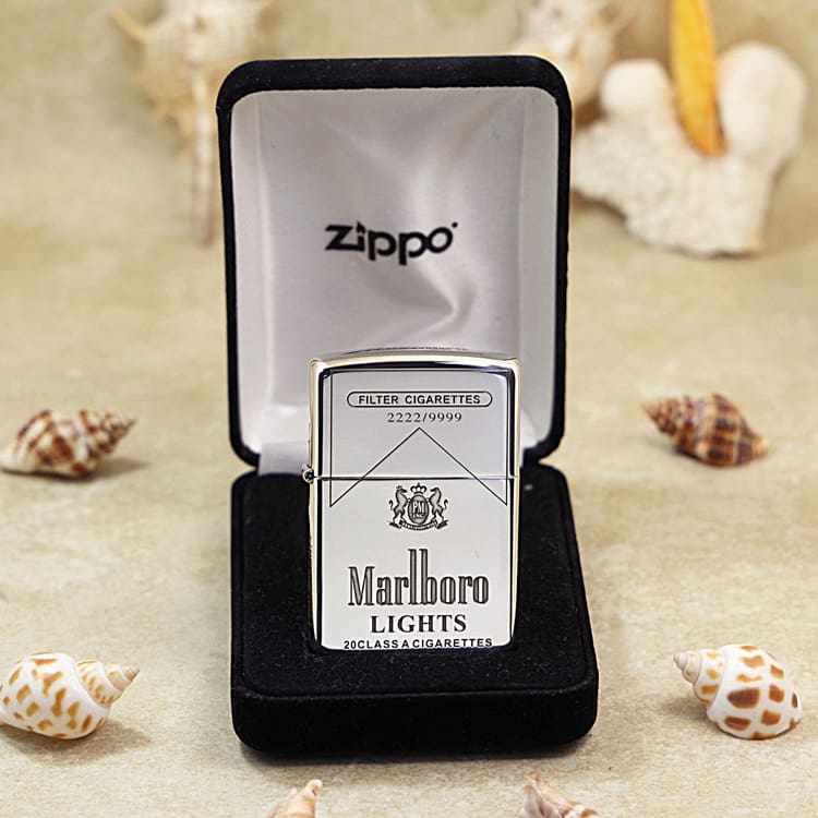 Zippo Sterling Silver 5-Sides Marlboro Club Lighter