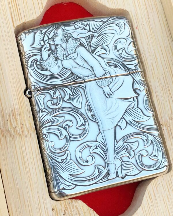 ZippoArabesqueWindyGirlSterlingSilver