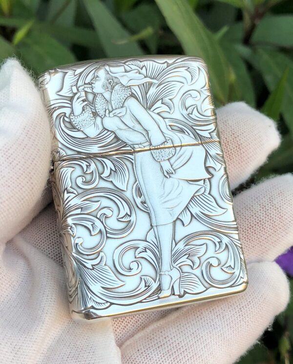 ZippoArabesqueWindyGirlSterlingSilver_16