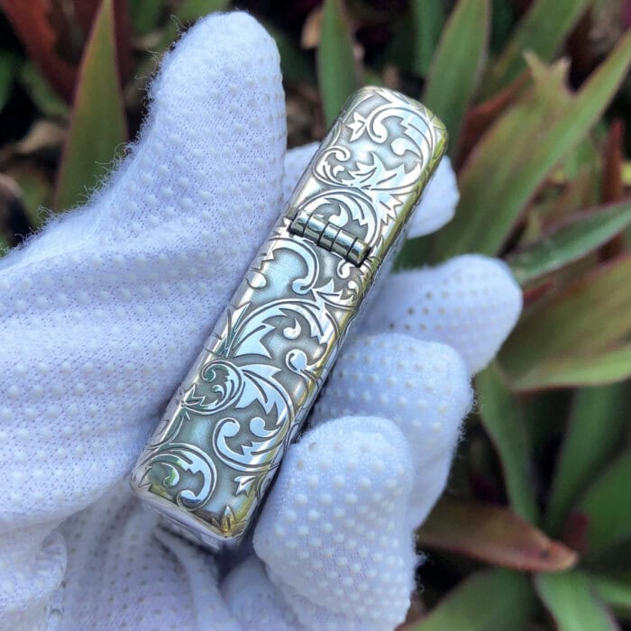 Arabesque Cross Sterling Silver Zippo Lighter