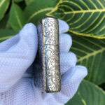 Five-side arabesque pattern on the sterling silver Zippo Armor case