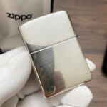 Reflective reverse face of the Zippo #15 sterling silver lighter
