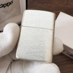 Zippo #13 brushed sterling silver lighter, reverse face