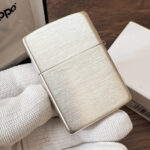 Fine satin grain on the Zippo #13 sterling silver case