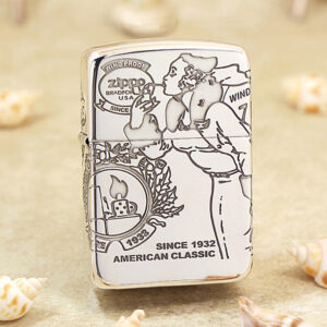 Zippo 1941 Replica Sterling Silver Windy Design Lighter