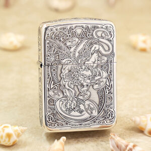 Zippo 1941 Replica Sterling Silver Brave Troops Lighter