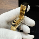 S.T. Dupont Ligne 2 Windsor blue lacquer and yellow gold finish lighter 16381 – product view 7