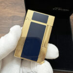 S.T. Dupont Ligne 2 Windsor blue lacquer and yellow gold finish lighter 16381 – product view 19