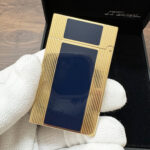 S.T. Dupont Ligne 2 Windsor blue lacquer and yellow gold finish lighter 16381 – product view 26