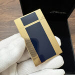 S.T. Dupont Ligne 2 Windsor blue lacquer and yellow gold finish lighter 16381 – product view 29