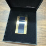 S.T. Dupont Ligne 2 Windsor blue lacquer and yellow gold finish lighter 16381 – product view 32