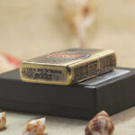 Lucky Strike Zippo Armor lighter base stamp and original box