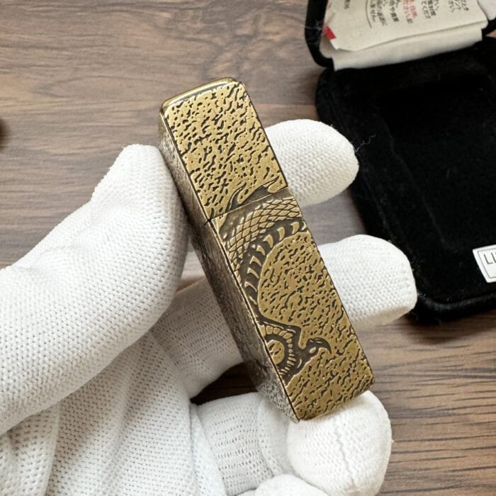 Japanese Zippo Brass Etching 3-Sides Dragon Lighter Limited Edition