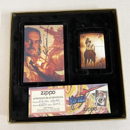 Zippo 2002 Mazzi Riding Indian Airbrush Lighter MZ003