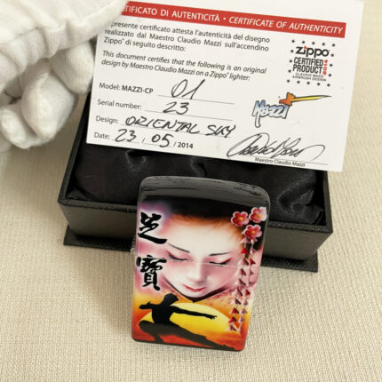 Zippo 2014 Mazzi Oriental Sky Airbrush Lighter MZ001