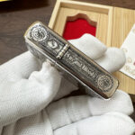 Game of Thrones five-side sterling silver Zippo lighter – hinge-side engraving with Fire and Blood lettering and circular emblems