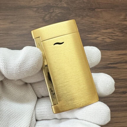 S.T. Dupont Slim 7 brushed gold torch lighter 027711