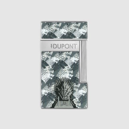 S.T. Dupont Slimmy Game of Thrones Stark light gray and chrome torch lighter 028113
