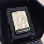 Zippo Lights at All Times Gold-Plated Armor Lighter 29261