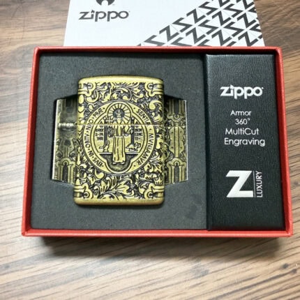Zippo Armor St. Benedict Design lighter 29719 in presentation box