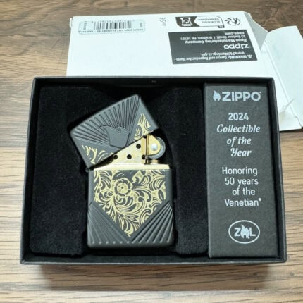 Zippo 2024 COTY Venetian Black Matte Lighter 46026