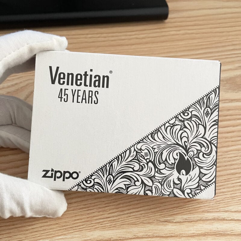 Zippo Laser Engraved 45th Anniversary Venetian Lighter 49053