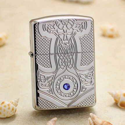 Zippo Armor Medieval Design lighter 49289 in High Polish Chrome
