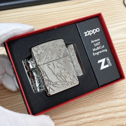 Zippo Armor Wicca Design lighter 49689 in Black Ice