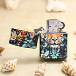 Zippo Tiger design full-wrap color lighter – alternate view 2