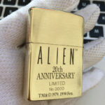 H.R. Giger Alien Anniversary brass Zippo lighter side engraving