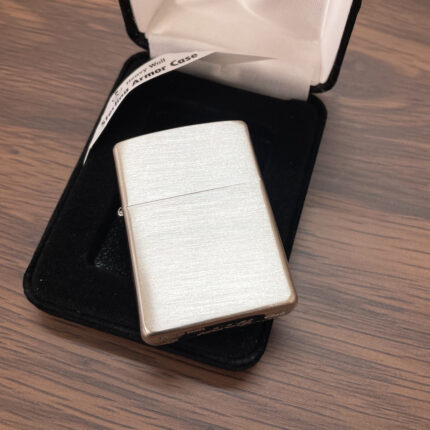 Zippo #27 brushed sterling silver Armor lighter in its presentation box