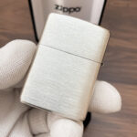 Fine satin grain on the Zippo #27 sterling silver Armor case
