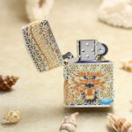 Zippo silver enamel glow-in-the-dark Dragon jacket lighter – alternate view 2