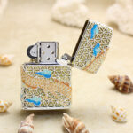 Zippo silver enamel glow-in-the-dark Dragon jacket lighter – alternate view 3