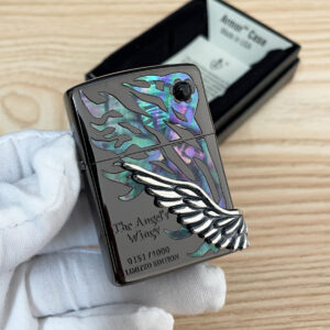 Japanese Zippo Black ice Angel Wings Limited Zippo Lighter