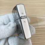 Japanese Zippo silver Maya design turquoise inlay lighter – alternate view 5