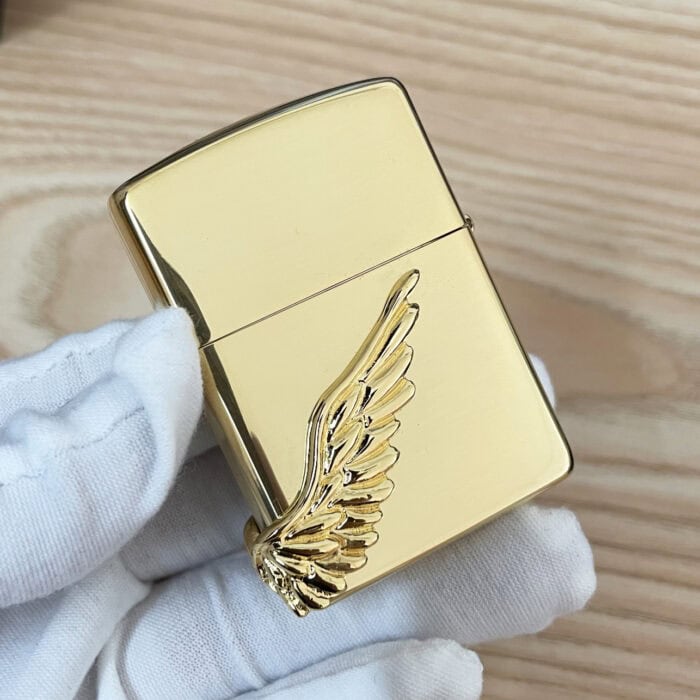 Gold-Tone Angel Wings Zippo KZ271 | KingZendo