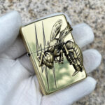 Japanese Zippo Etched Brass Bumblebee Emblem Lighter – product image 1 of 3