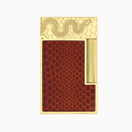 S.T. Dupont Ligne 2 Year of the Snake red gold lighter C16075 front view