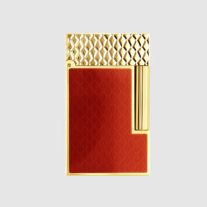 S.T. Dupont Ligne 2 Burgundy Gold Dragon Pattern Lighter C16626