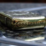 KZ250 polished brass Constantine lid top detail